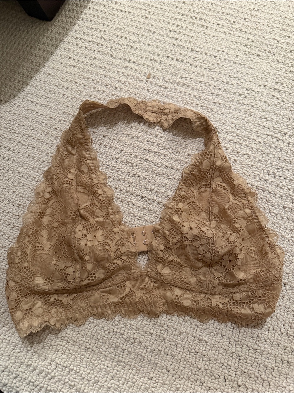 Free People Lace Halter Bralette in Beige - Women Intimates